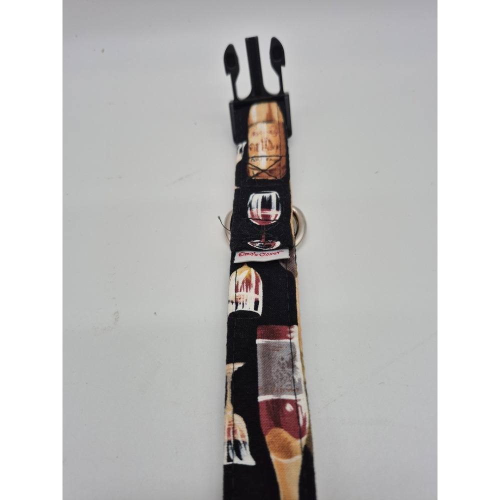 Elmo's Closet Large Dog Collar Wine Bottles Adjustable 15"-22" - Picture 4 of 9